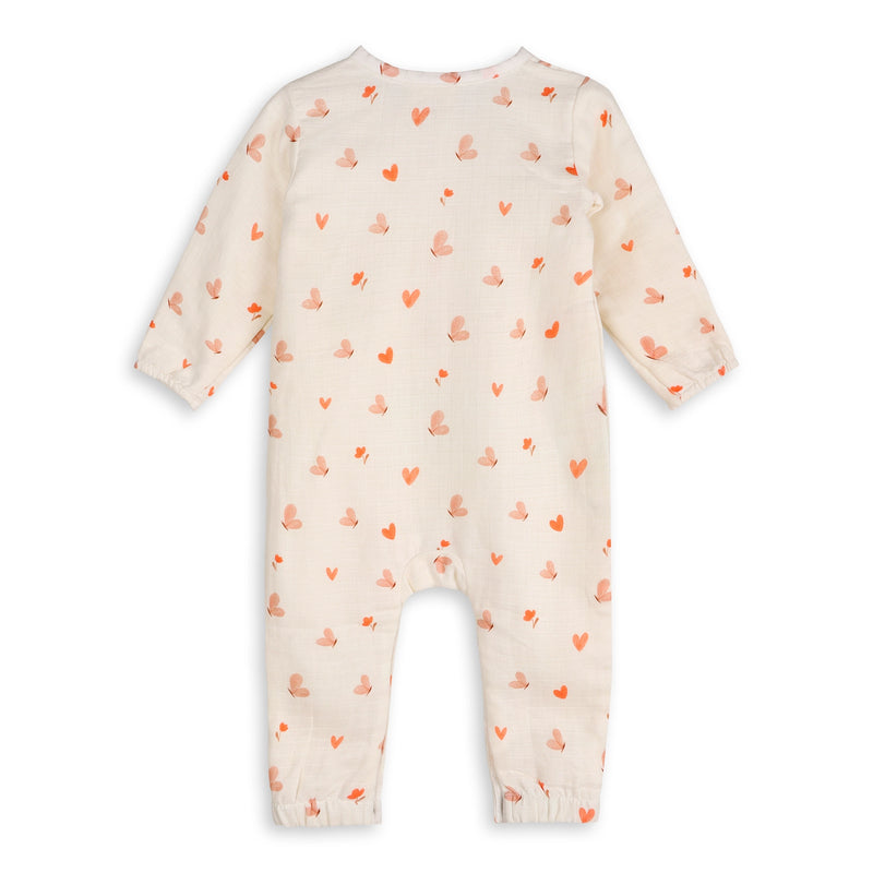 Butterfly Love Long Sleeve Baby Jumpsuit (Organic Muslin)