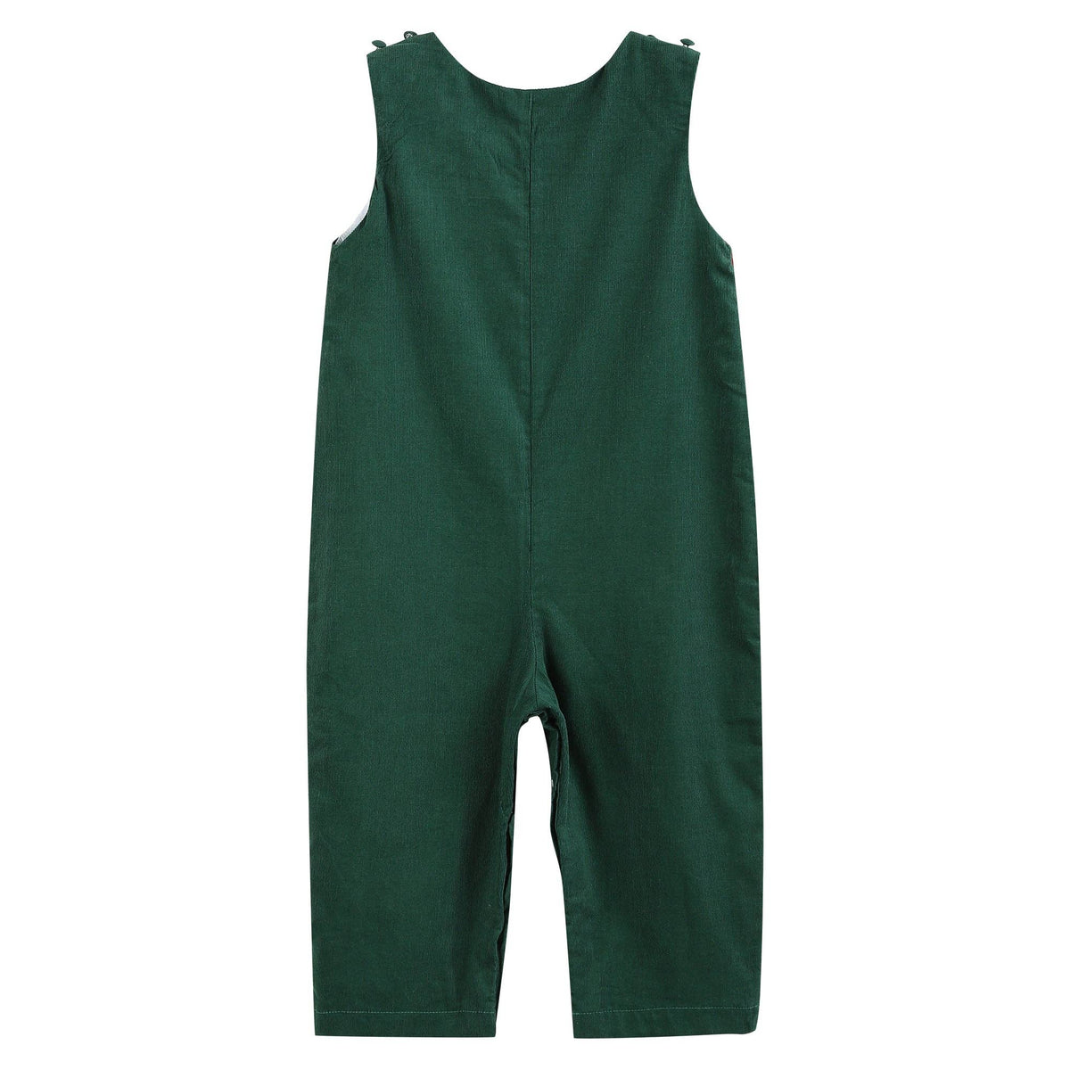 Green Christmas Smocked Overalls