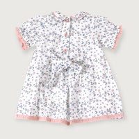 Charlotte Floral Hand-Smocked Baby Dress + Bloomer (Organic)