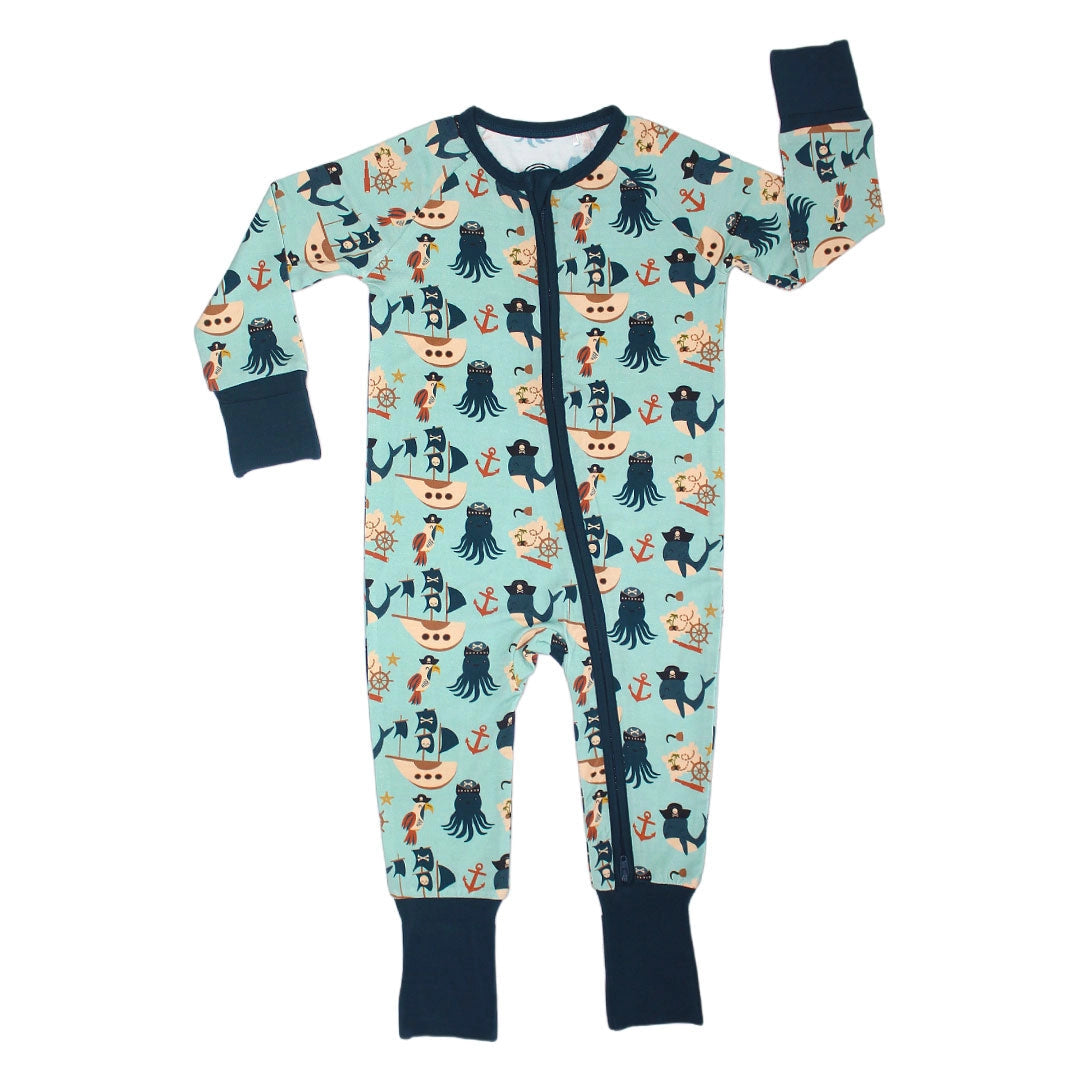 Pirate Bamboo Baby Convertible PJs