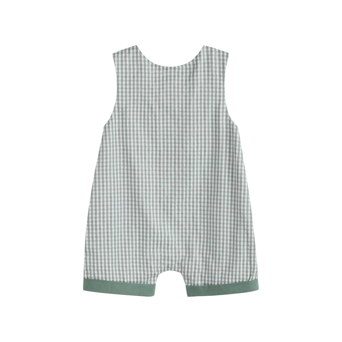 Green Gingham Dinosaur Smocked JonJon