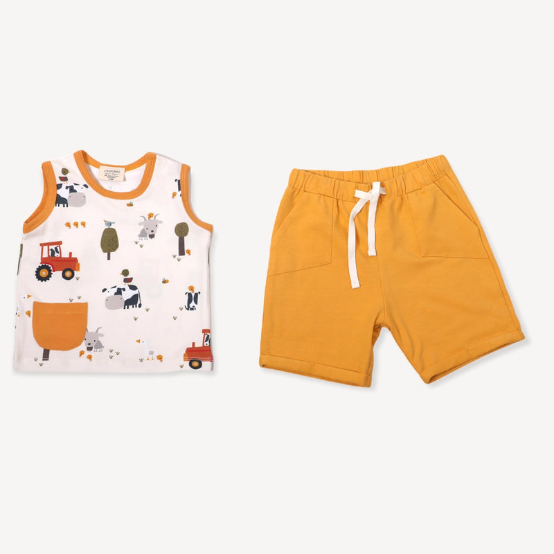 Farm Baby Playsuit Tee + Shorts Set (Organic Cotton)