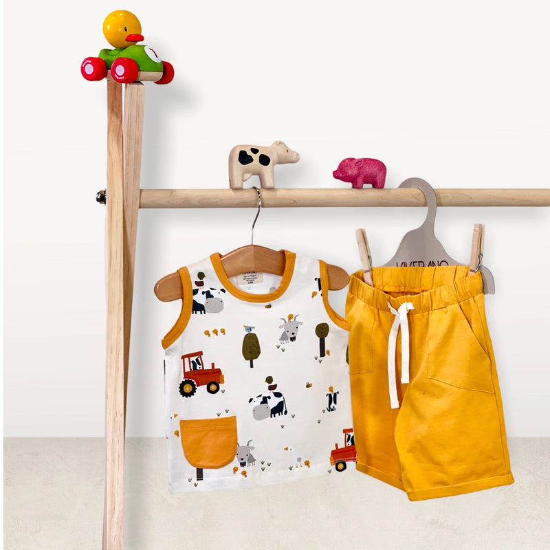 Farm Baby Playsuit Tee + Shorts Set (Organic Cotton)