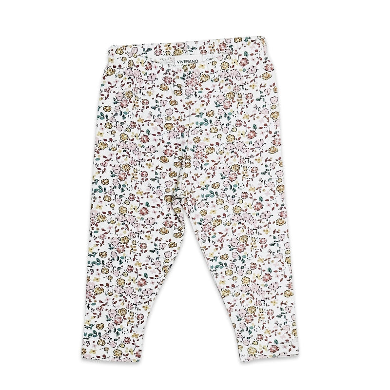 Floral Jersey Stretch Baby Legging Pants (Organic Cotton)