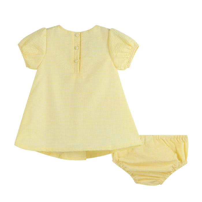 Yellow Lemon Dress and Panty Cover Set