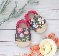 Midnight Floral Baby Shoes