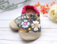 Midnight Floral Baby Shoes