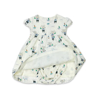 Mouse Sailor Cap Sleeve Dress+Bloomer (Organic Muslin)