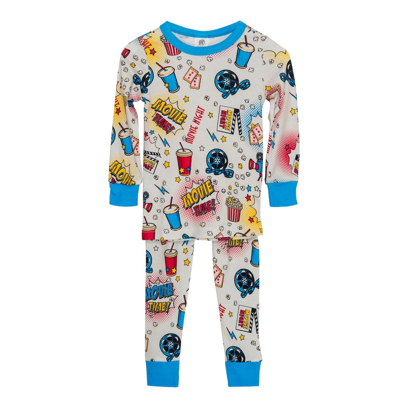 Movie Night Kids Long John PJs