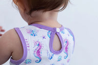 Bubble Bamboo Romper - Seahorse