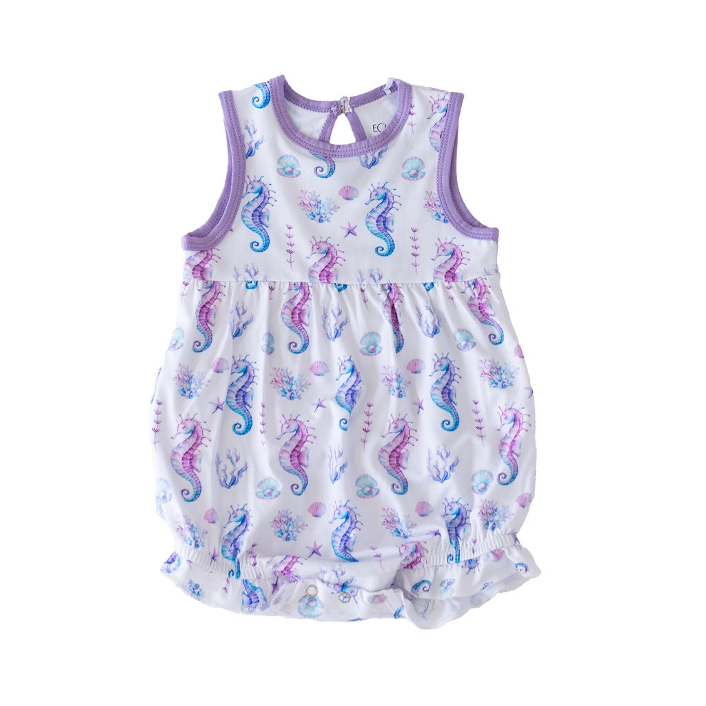 Bubble Bamboo Romper - Seahorse