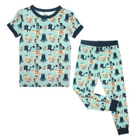 Pirate Bamboo Kids Pajamas - Two Piece Short Sleeve