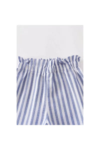 Blue & White Stripes Short Set - Doodlebug Kidz