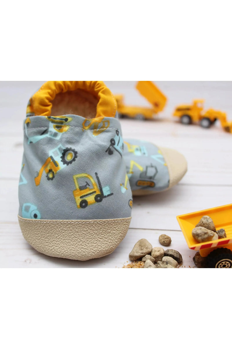 Construction Vehicles Scotter Booties - Doodlebug Kidz