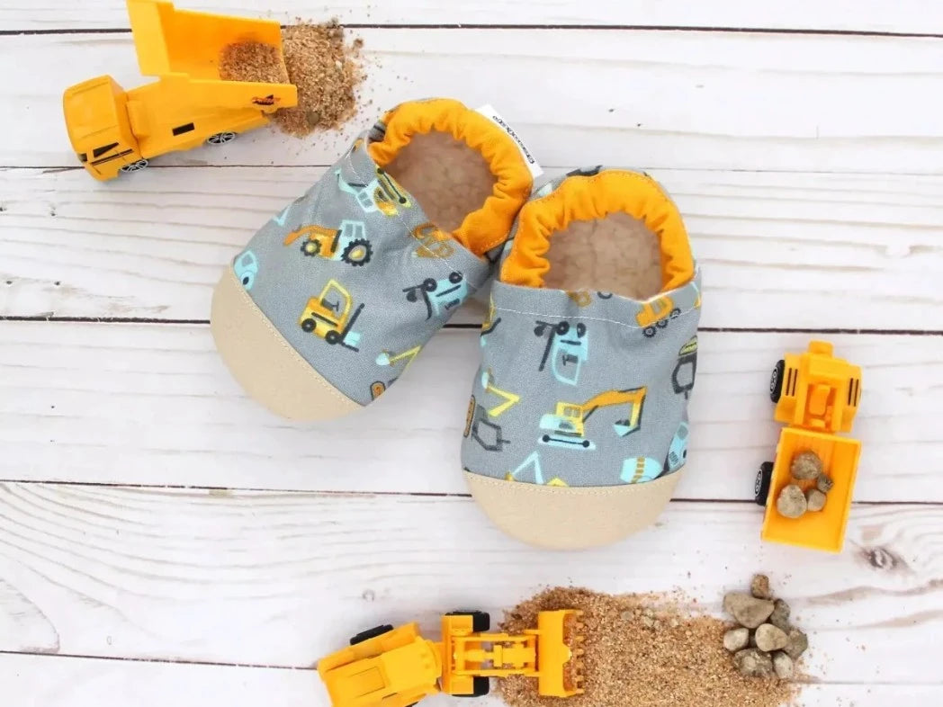 Construction Vehicles Scotter Booties - Doodlebug Kidz