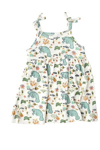 Manatee Bamboo Sundress in Baby and Toddler Sizes - Doodlebug Kidz