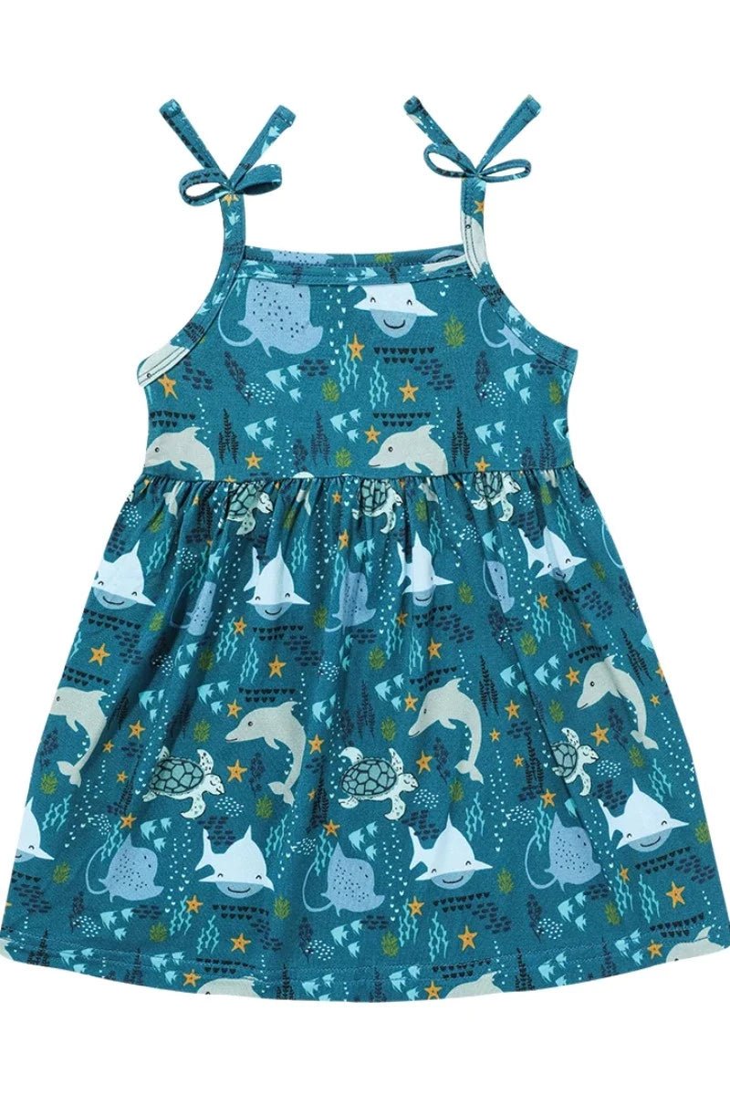 Ocean Friends Viscose Bamboo Twirl Sundress - Doodlebug Kidz