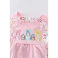 Pink Bunny Applique Bubble - Doodlebug Kidz