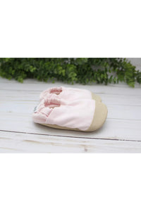 Pink Linen Scotter Booties - Doodlebug Kidz