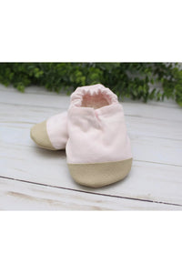 Pink Linen Scotter Booties - Doodlebug Kidz