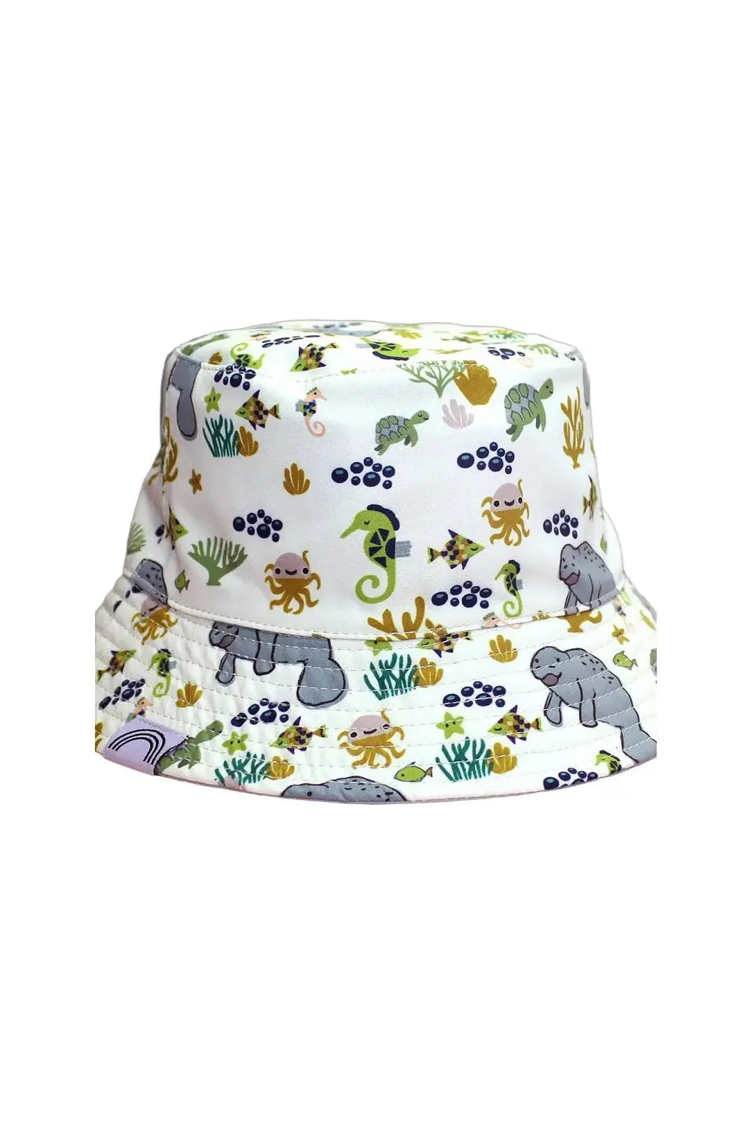 Reversible Bucket Hat - Manatee and Blue Surf - Doodlebug Kidz