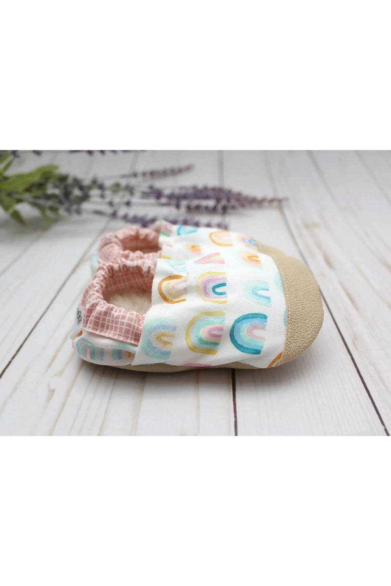 Watercolor Rainbow Scooter Booties 0-6M - Doodlebug Kidz