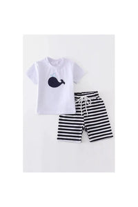 Whale Short Set - Doodlebug Kidz